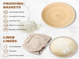 Sourdough Proofing Basket Gift Set of 2 Round Dough Proofing Bowls for Sour Dough Bread Baking V1258-DP02-C-49