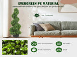 Artificial Topiaries Boxwood Trees, 7.6cm Tall Faux Topiary Plant Outdoor, All-year Green V952-HYMRGXJS36YCLY992V0