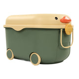 Toy Storage Box Multi Purpose Cute Duck Cover Plastic Clothes Organize Box with Wheel for Children V1294-YM0523-3117220062713
