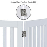 Three Panel Freestanding Dog Gate, White V568-GMW-265-W