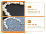 Mini Bag Replacement Thin Shoulder Strap with 2 Adapters for Longchamp,Imitation Pearl Bead Purse V1337-EO-2WSG-O1RH