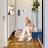 2X Storage Ottoman Foot Stool Cube Tuffet Seat 45cm PU Leather BLUE V274-FT-GQ106-DBU2