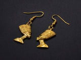 Egyptian Queen Ear Hoop Earrings - Ethnic Women Nefertiti Larger Earrings Vintage Pattern Unique V1188-WTJ-LZZ-01862