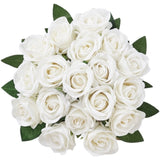 VEVOR 60 Pcs White Rose Artificial Flowers Realistic Bouquet for Xmas Home Decor V952-RZMGHSBS60PC37DSG001V0
