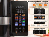 Devanti 12L Air Fryer Dual Basket Stacked 10 Inch Pizza Maker 2800W Touch Black AF-K-H-22L-BK