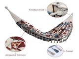 Backyard Hammock with Tassels,Garden Hammocks with Portable Carry,Bag Deluxe Fringe for V1192-AZ-W-0334