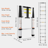 Telescoping Ladder Aluminum Extension Step 3.2 m Multi-purpose Portable V952-SSLTN105170KGVQGIV0