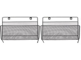 Wall Shelf Black Metal Book Storage Rack for Home Office Use 2Pcs V1369-AZ3-W-20824