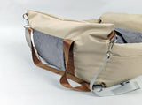 White car bed, carrier for car, pet travel accessories, transport in car, car seat, V1106-136-GRA-08632