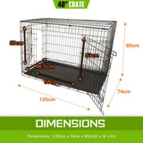 Wire Dog Cage Foldable Crate Kennel 48in with Tray V274-PET-WC48