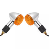 4pcs Motorcycle Turn Signals Bullet Front Rear Lights, Light Rear Indicator Blinkers Universal Fits V1192-AZ-W-2757