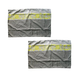 Pair of Microfiber Polyester Ali Neon Grey/Green Standard Pillowcases by Home Innovations V442-HIN-PILLOWC-ALINEONPAIR-GREY-RE