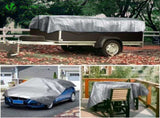 Heavy Duty Waterproof Polyethylene Tarpaulin 160G/M Grey And Black 3X4M V1188-MS-227-1221