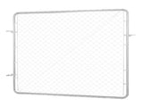 Chain Link Gate, 70 x 72 in, Adjustable Chain Link Panel, Fit 3 ft Garden V952-SWHYM7072INCM7PVRV0