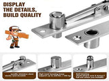 Door Pivot Hinge, Pivot Hinge System with Goal Kick Hardware, for Heavy Duty Wood Doors Up to 200 V1369-AZ3-W-11811