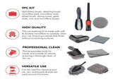 Type B 9-Piece Car Wash Tool Kit - Tire & Wheel Brushes, Wash Mitt, Microfiber Towels, and Wax V888-ELOSUNG17072