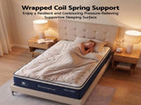 RoomSense King Single Mattress , 30cm Medium Firm Hybrid Mattress with Latex Lumbar Support for Back XFKF-MA-1667-30-KS
