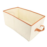 3 Sets Non Woven Fabric Bin PU Wrapped Washable Cloth Storage Baskets with Handle and Bottom Plate V1294-YM0901-3117240303211