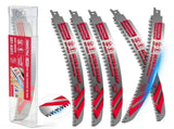5-Piece 12" Reciprocating Saw Blades 6TPI Wood Pruning Curved Edge CR-V Steel V465-82073