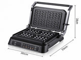 Two-in-One Electric Grill and Sandwich Maker with Interchangeable Non-Stick Plates, 180-Degree V1341-ZY-HG2QVPEG-BLACK