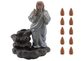 Ceramic Incense Holder Censer Smoke Backflow Incense Burner Decor Ornament V1294-YM0901-JY24724-01