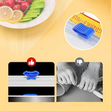 Silver Blue Stainless Steel Cling Wrap Dispenser, Kitchen Storage, Food Storage, Cling Wrap Holder, V1102-122-SIL-85606