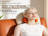 Multi-Functional Full Body Massager with Heat, Flexible Nodes and Quiet Motor for Neck, Back, Waist, V1341-ZY-3M4CB2ER-BEIGE