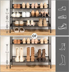 5-Tier Shoe Rack, Industrial Shoe Organizer Storage Bench V178-83157