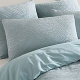 Platinum Collection Kaia Sage Stonewashed Cotton Matelasse Quilt Cover Set Queen V442-LED-QUILTCS-KAIA-SAGE-QS