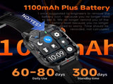 Rugged Outdoor Smart Watch for Men - 1100mAh Extra Long Battery with LED Flashlight & Compass V888-ELOSUNG41846