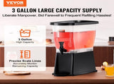 Beverage Dispenser, 3 Gallon Drink Dispenser for Parties, Plastic Juice Dispenser with Stand Spigot V952-YLFPQSLFPQSLBDLFNV0