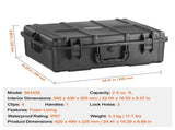 Weatherproof Hard Case, Heavy Duty Protective Dry Box Case with Pre-cut Foam, and Retractable Pull V952-FFYSTX2025CU96KGUV0