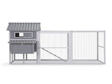 i.Pet Chicken Coop Rabbit Hutch Extra Large Wooden Run Bunny Cage Poultry House Outdoor PET-CH-P228-GR-AB