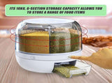 Rice Storage Cereal Dispenser Grain Container Rotating Dry Food Box V63-839231
