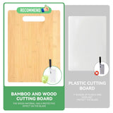 6 Pcs Bamboo Cheese Cutting & Serving Board Set Moso Bamboo, Reversible, BPA-Free V1181-KC0010X2