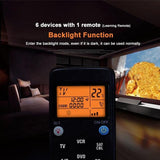 6-In-1 Universal Infrared Learning Remote Control PRL-65263060DBT