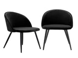Levede 2x Dining Chairs Kitchen Cafe Black CH1037-2-BK