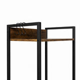 Levede Bookshelf Narrow Bookcase 5 Tier Storage with Drawer Living Room Brown CH1188-5-AU