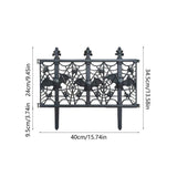 Halloween Garden Fence Panels, 10-Pack Decorative Yard Border with Floral and Bird Design, Outdoor V1366-AZ2-W-23511