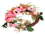 Artificial Flower Wreath Simulation Peony Door Hanging Garland Festivals Party DecorationPink V1294-YM0710-3115210132511