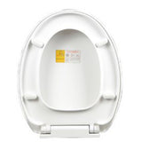 Slow Close Toilet Seat Thickened White PP Quick Installation Household Toilet Lid for Replacement V1294-YM0703-3112230004711