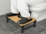 CARLA HOME Bamboo Toilet Stool Foldable and Adjustable Height with Non-Slip Layer for Bathroom LSB-36088