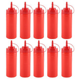 340ml 10pcs / Set Plastic Condiment Dispenser for Sauce Oil Cream Vineger V1294-YM0727-JY13524-03