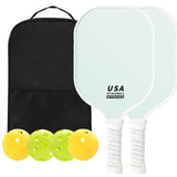 Glass Fiber Pickleball Paddle Set, Minimalist Style 05 V1221-XM-PKQTZ-009