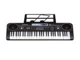 61-Key Electronic Learning Piano Keyboard, Light-Up Keys, LCD Display, with Music Stand Holder V196-KB328