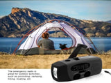 Emergency Handheld Radio AM/FM with 2000mAh Battery LED Flashlight Lanyard for Home Outdoor Camping V1258-DP02-BOL-469