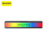 AWEI KA23 Wireless Bluetooth Soundbar, RGB Dynamic Lighting Stereo Speakerblack V1300-KA23-BLACK