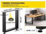 Black Table Legs Frame Metal Dining Table Desk 600X720MM V952-ZTHS600X720MM0001V0
