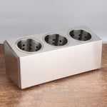 SOGA 18/10 Stainless Steel Commercial Conical Utensils Cutlery Holder with 3 Holes CUTLERYHOLDER4601