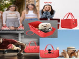 EVA Beach Tote Bag for Swimming, Pool & Travel Waterproof Washable Rubber Handbag with 2 Random V1107-CS-STDDBHS